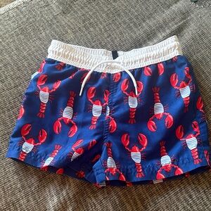 Janie and Jack White Elastic Waistband Swim Trunks